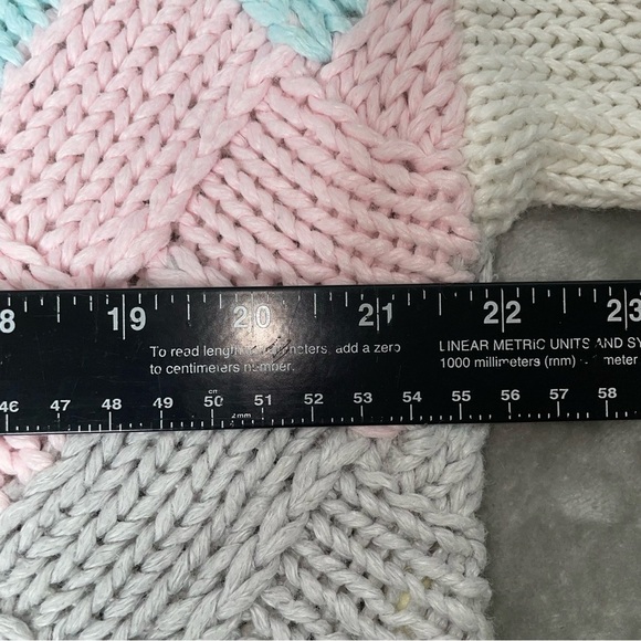 Vintage Easton Park Pastel Chevron Knitted Sweater Easter Spring Size Small - Picture 5 of 6